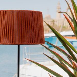 Black Rope Tile Floor Lamp