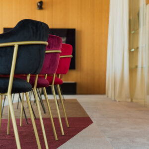 Black/Gold Velvet Armchair