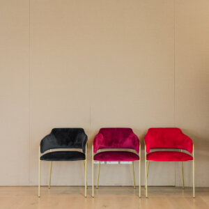 Black/Gold Velvet Armchair