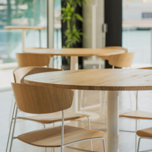 Mesa Finland Blanca-Madera 120Ø