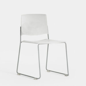 Sillas blanccas sin pala en alquiler