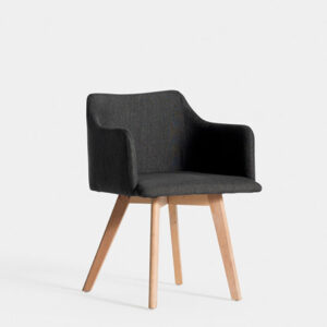 Nordic Dark Grey Upholstered Armchair