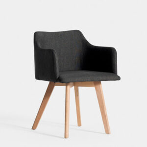 Sillón Nórdico Tapizado Gris Oscuro