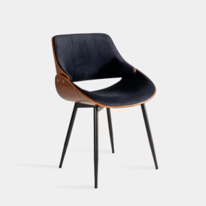 Sillón Noruega Nogal/Azul