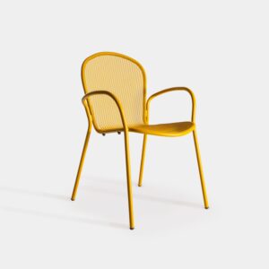 Silla Rejilla Ocre con brazos