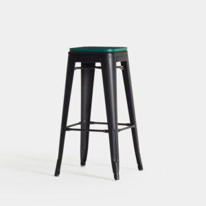 Black/Green Industrial Stool